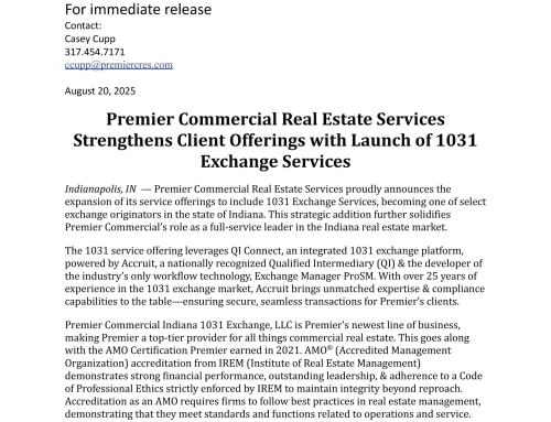 Premier Commercial Strengthens Client Offerings w/ Launch of 1031 Exchange Services